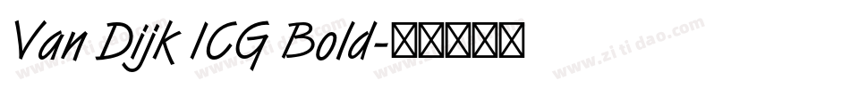 Van Dijk ICG Bold字体转换
